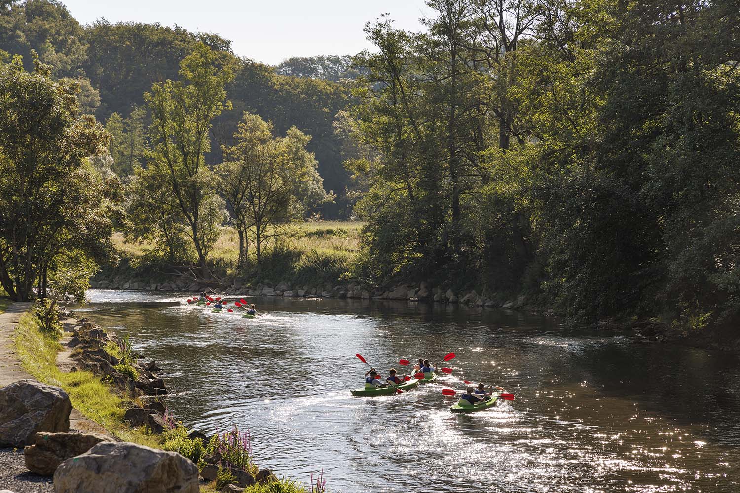 Kajaks op de Ourthe in Barvaux-sur-Ourthe