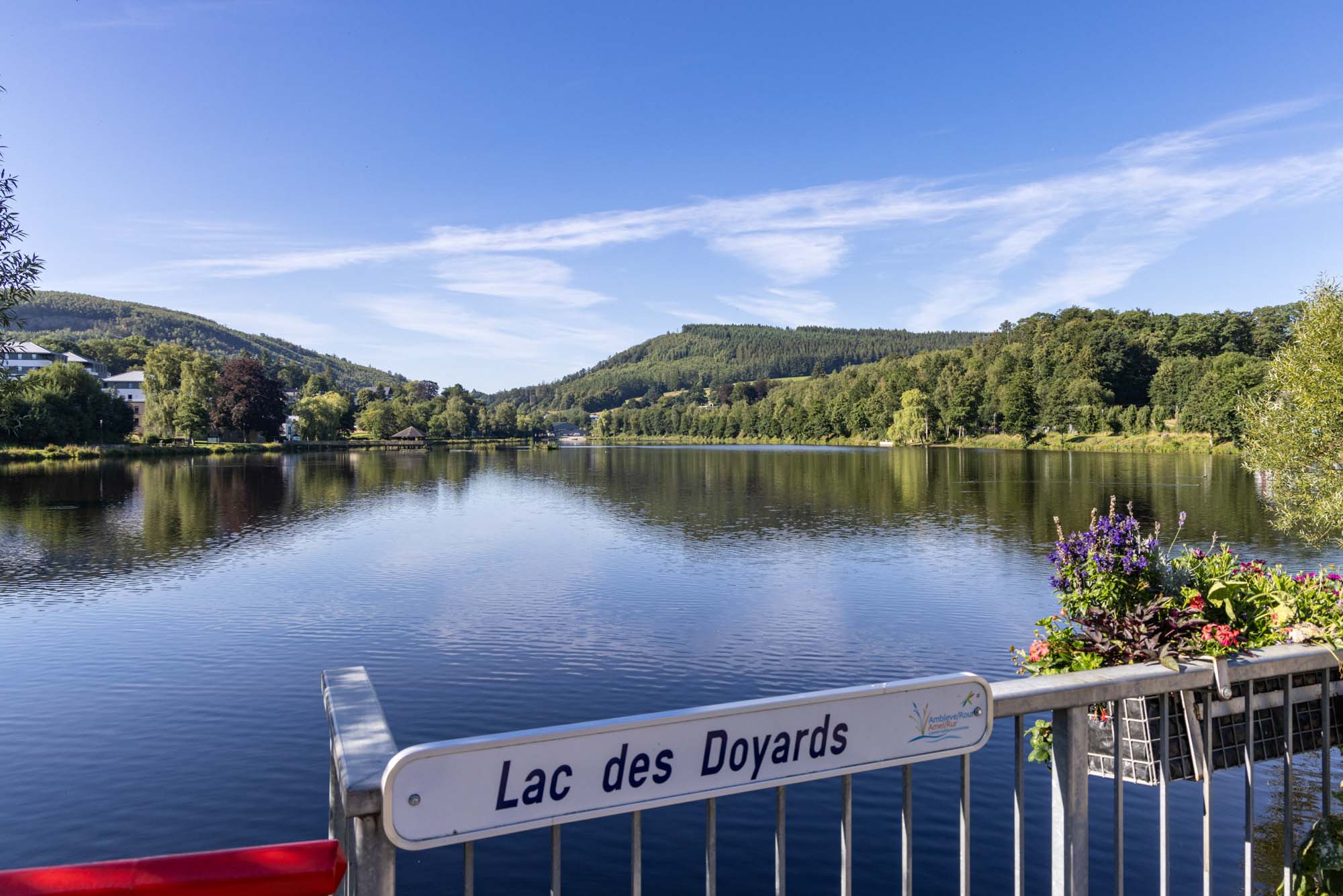 Uitzicht op het Lac des Doyards in het centrum van Vielsalm