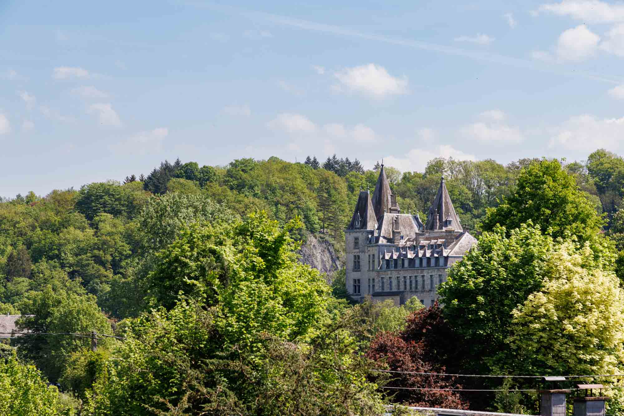 Uitzicht op het kasteel van Durbuy